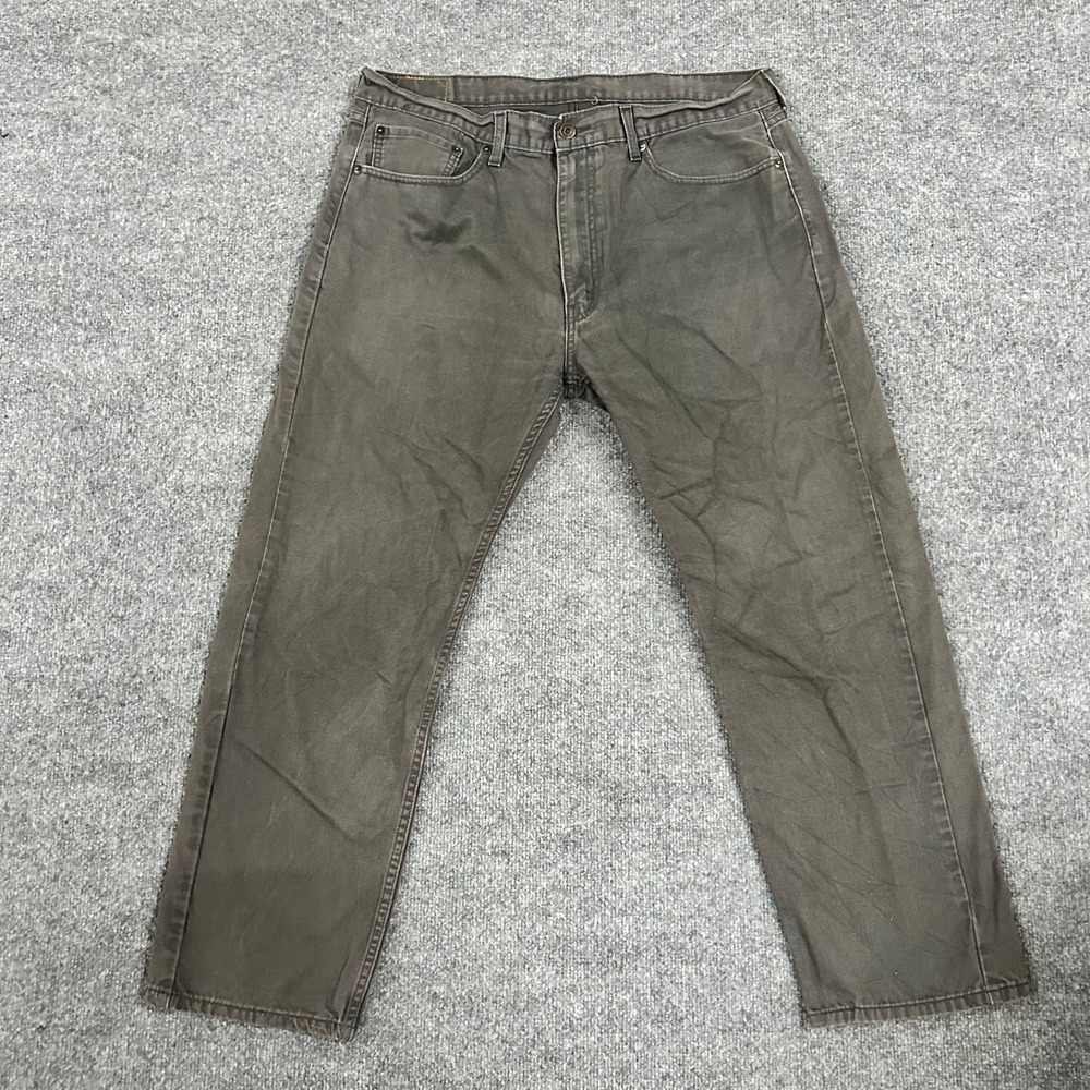 Levi's Jeans Mens Size 38x30 Black 505 Regular Fit Straight Leg Denim 54582
